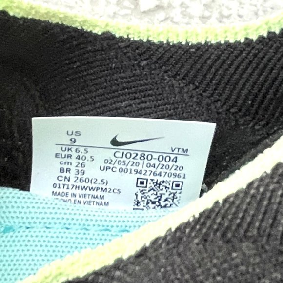 Nike React Phantom Run Flyknit 2 Volt Lime Black Tieless Slip-On Shoes 9 Womens - Picture 5 of 5